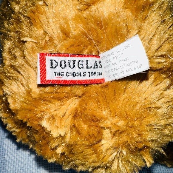 Excellent Condition Douglas Cuddle Toy 12” Fuzzy Carmel Teddy Bear - Picture 8 of 10